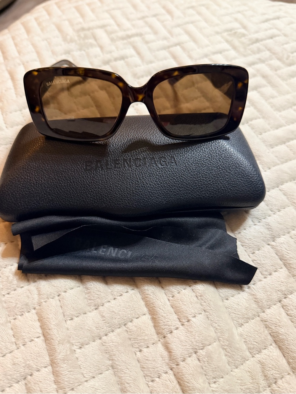 Balenciaga Women's Tortoiseshell Frame Sunglasses with Brown Lenses
